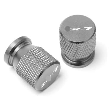 Imagem de 2 peças de acessórios universais de motocicleta para pneu de roda CNC tampas de haste de válvula de alumínio capas herméticas compatíveis com ZR-7 ZR7 (titânio)