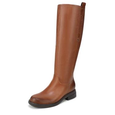 Imagem de Naturalizer Bota de cano alto feminina Ontime, Couro marrom (English Tea Brown), 42