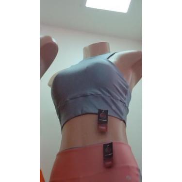 Imagem de Top de malhar - Glow modas fitness , Cinza, G