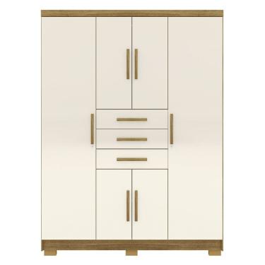 Imagem de Guarda Roupa Casal 151 cm 6 Portas 3G 10020 Nature Champanhe VLR