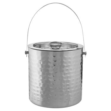 Imagem de Balde de Gelo Martelado Mimo Style em Aço Inox 1,6 Litros