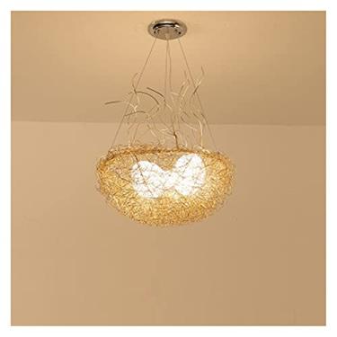Imagem de Lustres Pingente Retro Ramo de Ferro Led Pingente Lustres Lustre Sala de Jantar Led Lustre Iluminação Ninho de Pássaro LED Luminárias Penduradas Luminária (Cor: E) (Cor: A)