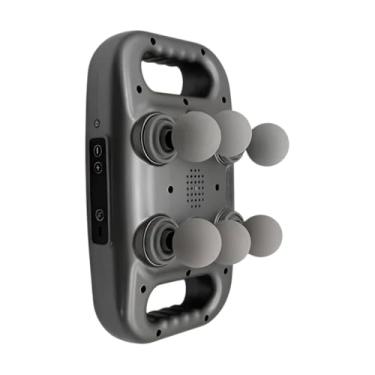 Imagem de Massageador Elétrico Corporal Profissional, Preto, 6 Cabeças Massageadoras, 3 Velocidades, 9 Intensidades, Recarregável USB-C, 28.5x17.5cm, Alívio de Dores, Relaxamento e Terapia Completa, design simples e portátil