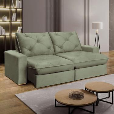 Imagem de Sofá Retrátil 240cm X 113cm Pilow Mônaco Verde