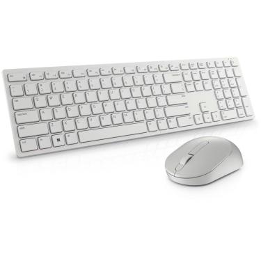 Imagem de Kit Teclado e Mouse sem Fio Dell KM5221W Wireless Pro - ABNT2 - 1600dpi - Receptor USB - Branco-Unissex