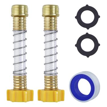 Imagem de SPEEDWOX 2 peças de protetor flexível de mangueira de jardim protetor de mola em espiral adaptador de extensão de tubo de lavagem - elimina crimpagem e tensão de mangueira em torneiras e conexões de