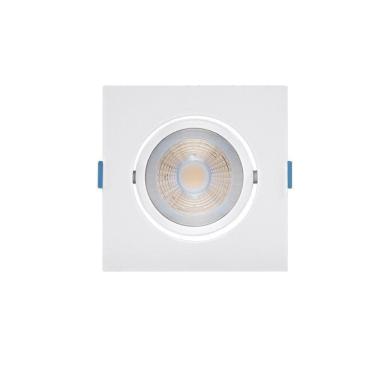 Imagem de Spot De Led De Embutir Recuado Stella Easy Evo Par 20 Quadrado 7w Bivolt Branco - 3000k - Luz Amarela