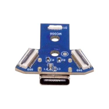 Imagem de chenyang Conector PS4 USB C DIY para DualShock JDS-040/055 Micro USB 5Pin para USB C Adaptador de solda de substituição de porta soquete fêmea