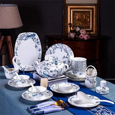 Imagem de Conjunto limitado de pratos e pauzinhos para casamento, combinação de porcelana europeia, tigelas e pratos