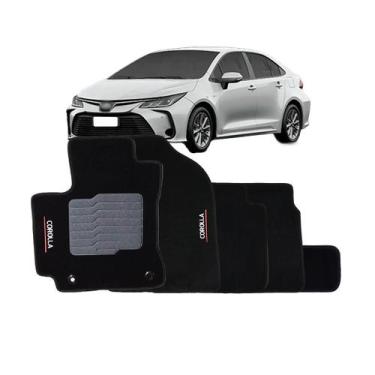 Imagem de Tapete Carpete Corolla 2015 ate 2019 Jogo Com 5 Peças - Ecotap, PRETO