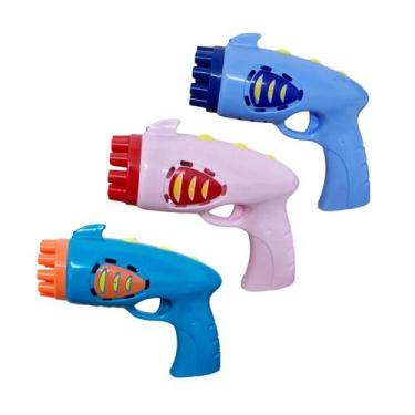 Imagem de Lança Bolhas de Sabão (Pistola) Cores Divertidas - DuteToys, Sortido