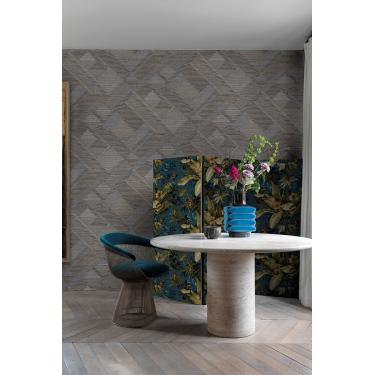 Imagem de Papel de Parede Muse Geométrico Preto e Dourado A55401