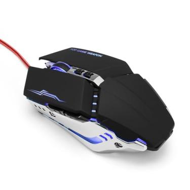 Imagem de Guiheng Mouse para jogos com fio, mouse USB óptico para laptop/desktop, 800 a 3200 e luz RGB, ergonômico com 7 botões programáveis para computador Windows 7/8/10/XP Vista Linux Chromebook PC