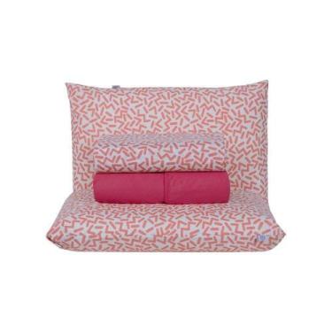 Imagem de Jogo De Lençol 4 Peças Casal Percal 180 Fios Homme 60% Algodão 40% Pol