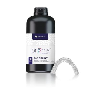 Imagem de Resina Impressora 3D Prizma Bio Splint, Transparente, para Impressora 3D DLP/LCD/SLA, Biocompatível, para Placas Miorrelaxantes e Splints Odontológicos