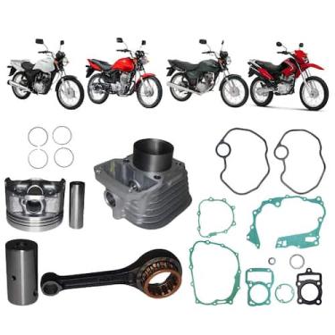 Imagem de Biela+Kit Cilindro Completo Mahle Metal Leve Cg Cargo 125 2002 A 2005 