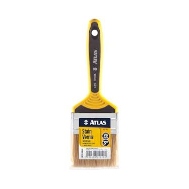 Imagem de Atlas - Trincha Dupla de 3" de Cerdas Suaves Brancas para Pintura de Veniz e Stains