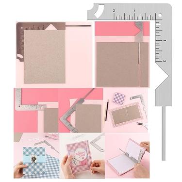 Imagem de Guia de capa de livro 5 em 1 para criar capas resistentes de aglomerado, régua de encadernação de livros, ferramenta de capa de encadernação de metal de aço inoxidável, ferramentas para scrapbooking