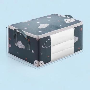 Imagem de Bolsa de armazenamento de roupas de 75 L, roupas de quarto, armazenamento de roupa de cama, bolsa de embalagem de tecido, boas necessidades diárias para mudança