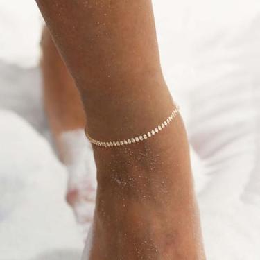 Imagem de Tornozeleira de ouro para mulheres com corrente de zircões brilhantes joias presentes