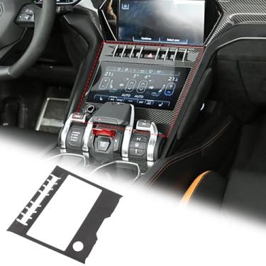 Imagem de Aotumcer Moldura de acabamento de painel de interruptor de ar condicionado de fibra de carbono fosco, serve para 2020 2021 2022 2023 compatível com L@mborghini Urus (peptídeo esquerdo)