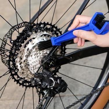 Imagem de Escova de limpeza de corrente de bicicleta - preto e azul