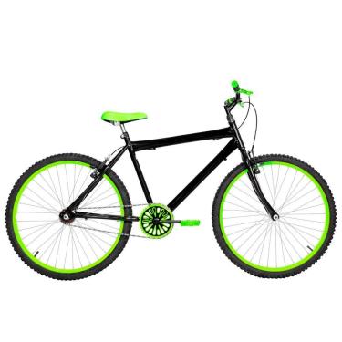 Imagem de Bicicleta Masculina Aro 26 Mtb Alumínio Colorido Cor Preta E Verde