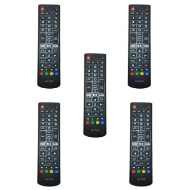Imagem de Kit 5 Controle Remoto Compatível Smart Tv LG 43/49/50/55/65 Diversos Modelos UT8000 UT801C UR7800 UA8550 QNED85T NANO80T