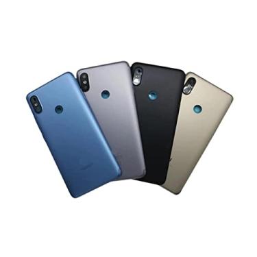 Imagem de SHOWGOOD Capa de bateria traseira para Xiaomi Redmi S2 para caixa Redmi Y2 + conjuntos de botões laterais + peças sobressalentes de lente flash da câmera (cinza)