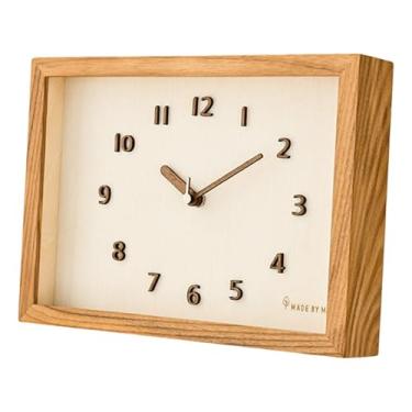 Imagem de IEUDNS Relógio de parede silencioso, prático e conveniente, arte de parede, decoração moderna para casa, relógio de mesa para presente escolar, sala de aula, Cor Noz