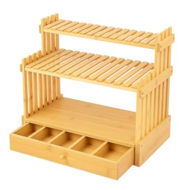 Imagem de Organizador De Talheres, Organizador De Talheres Para Gaveta Grande(Com Prateleira 3 Andares)