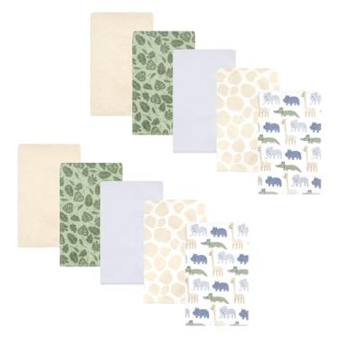 Imagem de Hudson Baby Pacote com 10 panos de flanela de algodão, Wild Leaf Safari, tamanho único