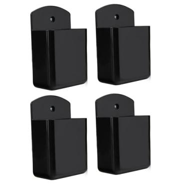 Imagem de KYIEN Pacote com 4 suportes autoadesivos para controle remoto para TV e ar-condicionado, organizador de caixa de armazenamento de parede