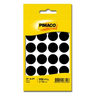Imagem de Etiqueta Redonda TP-19, Pimaco, Preta