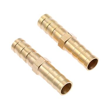 Imagem de 2pcs 6-19mm bronze igual barbeado barbed mangueira de marceneiro conector ar combustível tubo de água tubulação de gás pneumático gás redutores YYDFPIIA (Color : 8mm)