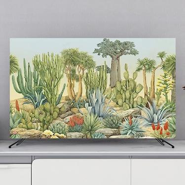 Imagem de Capas de TV Pano de Cobertura de Poeira de TV 32-80 polegadas Interior Universal TV LCD LED Monitor Protetor de Tela de Plasma Curvo Fixado na Parede Sala de Estar Quarto Arte Decoração-1||124.5-132.1