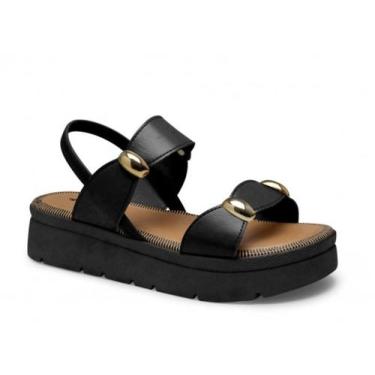 Imagem de Sandalia Feminina Mississipi Plataform Calce Facil Mf992, 38, Preto
