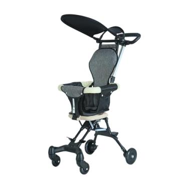 Imagem de Yunhgft Acessórios para Carrinhos de Bebê, Rodas Giratórias 360°, Carrinho Dobrável, Carrinho para Parque, Ao Ar Livre, Acampamento, Ao Ar Livre, Preto Claro