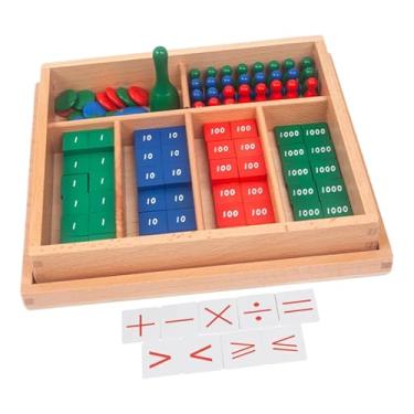 Imagem de Fenteer Jogo de Carimbos Matemáticos para Crianças - Brinquedo de Matemática - Ferramenta Pré-Escolar - Ferramenta de Aprendizagem Precoce - Brinquedo para