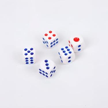 Imagem de Kit Jogos de Mesa Clássicos com 2 Baralhos, 4 Dados Brancos com Pontos Azuis e Vermelhos, 1 Dominó em MDF, 28 Peças, Jogo Familiar