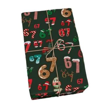 Imagem de Esquirla Papel de embrulho de Natal, materiais para embalagem de buquês, papel de presente tradicional, acessórios para embrulho de presentes para as festas de, Style B