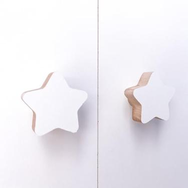 Imagem de 10 Puxadores Estrela Branco Infantil Cômoda Gaveta Porta Móveis Armário