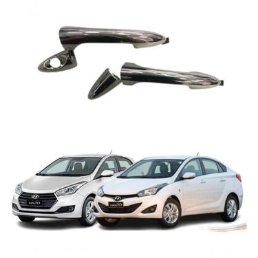 Imagem de Par Maçaneta Externa Dianteira Cromada Hb20 Hb20s Até 2019 [f103]