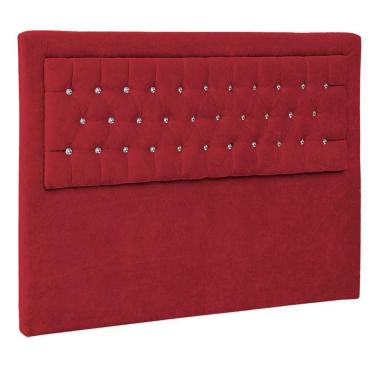Imagem de Cabeceira Queen Iasi P04 160 Cm Suede Vermelho Tca 53