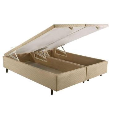 Imagem de Cama Box Baú Queen Mh1439 Bordado Clean (158x198x35) - Herval