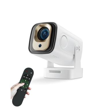 Imagem de [Foco automático e 1080p] Mini projetor, projetor portátil, WiFi-6, Bluetooth-5.4, rotação de 180 °, Android 11, 200 Ansi LM, correção trapezoidal automática, projetor de filme de tela de 102 a 330 cm