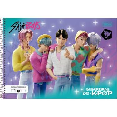 Imagem de Caderno de Desenho Guerreiras do K-POP TILIBRA - 80 Folhas (5 Personagens)