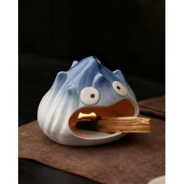 Imagem de TEAVOR Suporte Palo Santo – Queimador de incenso de cerâmica Ember Spirit, prato de chaminé com suporte de sálvia fofo com apanhador de cinzas para ioga e meditação