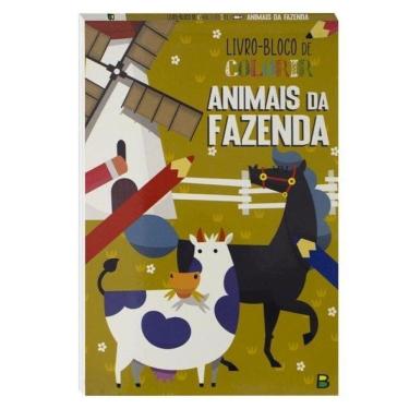 Imagem de Livro-Bloco De Colorir: Animais Da Fazenda