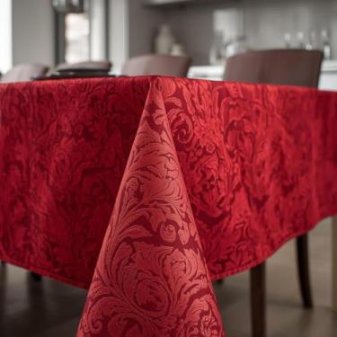 Imagem de Toalha de mesa Paris Jacquard para mesas de 4 a 10 cadeiras(Vermelho,1,40 x 1,40)